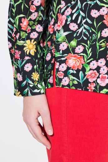 Plus size veliki brojevi Bluza dugih rukava cvjetnog motiva za punije