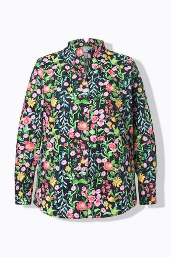 Plus size veliki brojevi Bluza dugih rukava cvjetnog motiva za punije