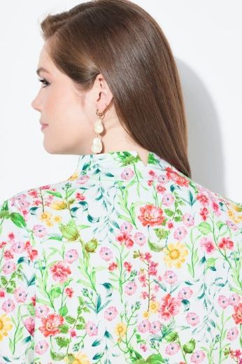 Plus size veliki brojevi Bluza dugih rukava cvjetnog motiva za punije