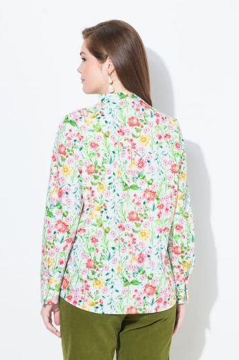 Plus size veliki brojevi Bluza dugih rukava cvjetnog motiva za punije