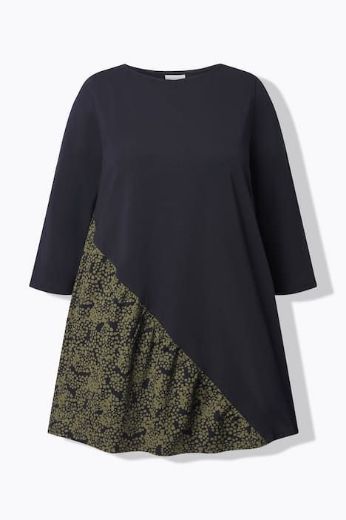 Plus size veliki brojevi Majica 3/4 rukava dužeg A kroja za punije