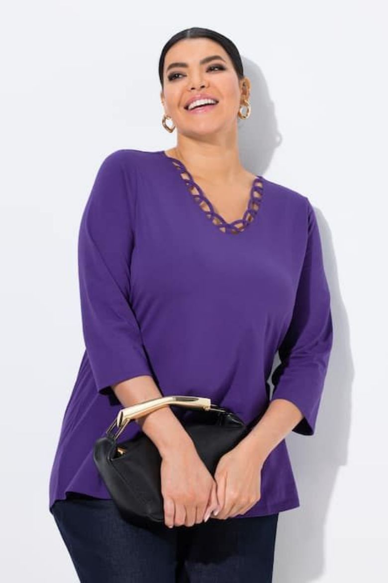 Plus size veliki brojevi Majica 3/4 rukava za punije