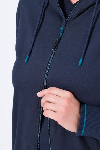 Plus size veliki brojevi Majica dugih rukava s patentnim zatvaračem i kapuljačom za punije