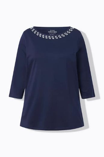 Plus size veliki brojevi Majica 3/4 rukava A kroja za punije