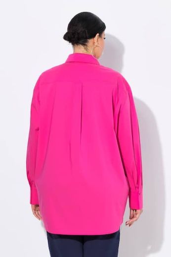Plus size veliki brojevi Košulja dugih rukava skrivenog kopčanja za punije