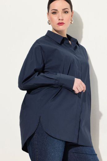 Plus size veliki brojevi Košulja dugih rukava skrivenog kopčanja za punije