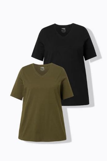 Plus size veliki brojevi Majica 2 komada kratkih rukava za punije