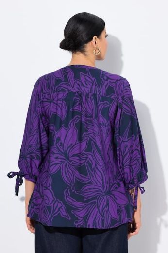 Plus size veliki brojevi Bluza 3/4 rukavi s cvjetnim printom za punije