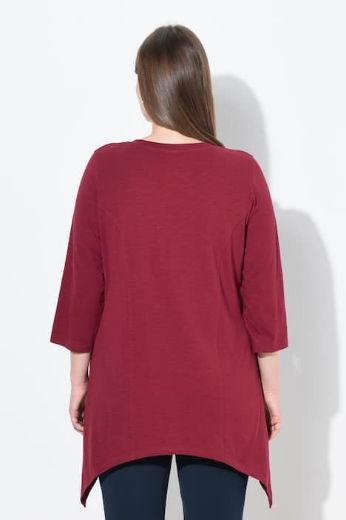 Plus size veliki brojevi Majica A kroja asimetrična za punije