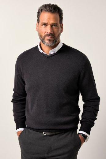 Plus size veliki brojevi Pulover V ovratnika za punije