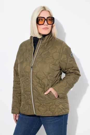 Plus size veliki brojevi Jakna lagana štepana s povišrenim ovratnikom za punije