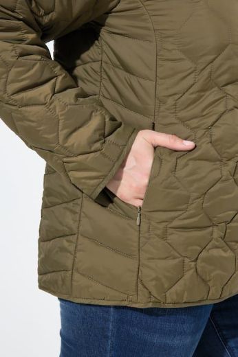 Plus size veliki brojevi Jakna lagana štepana s povišrenim ovratnikom za punije