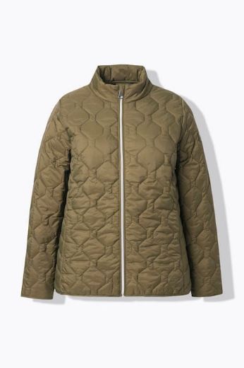 Plus size veliki brojevi Jakna lagana štepana s povišrenim ovratnikom za punije