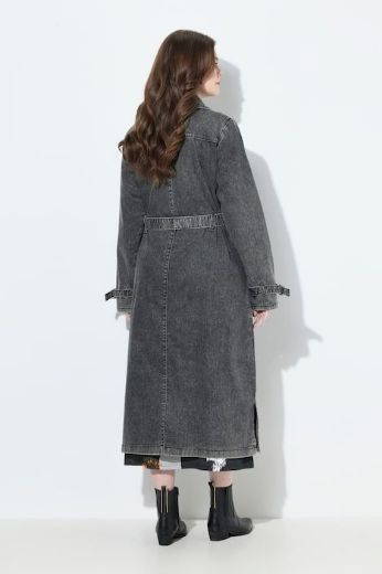 Plus size veliki brojevi Jakna od trapera dužeg kroja za punije