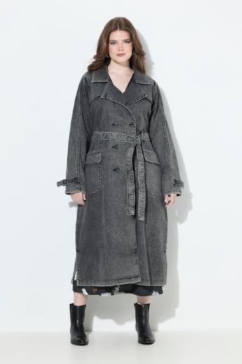 Plus size veliki brojevi Jakna od trapera dužeg kroja za punije