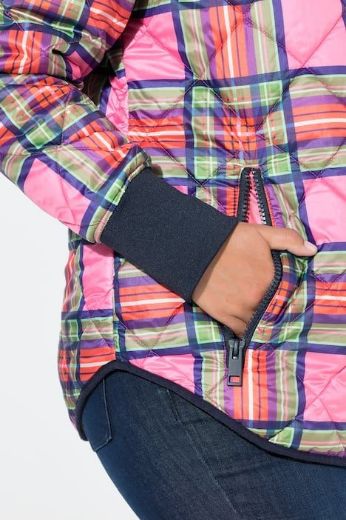 Plus size veliki brojevi Jakna karirana za punije