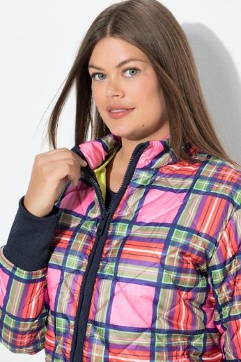 Plus size veliki brojevi Jakna karirana za punije