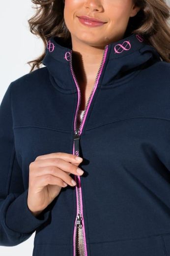 Plus size veliki brojevi Majica dugih rukava s patentnim zatvaračem i kapuljačom za punije