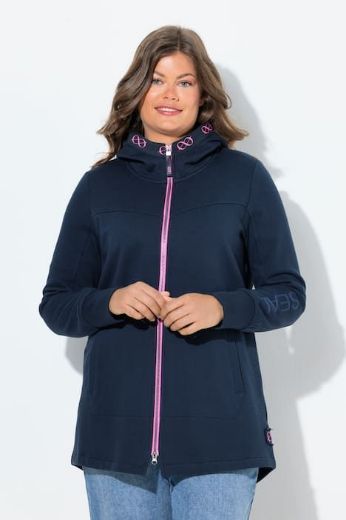 Plus size veliki brojevi Majica dugih rukava s patentnim zatvaračem i kapuljačom za punije