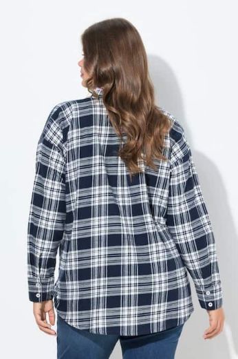 Plus size veliki brojevi Bluza dugih rukava karirana za punije
