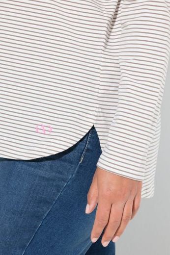 Plus size veliki brojevi Majica dugih rukana na pruge za punije