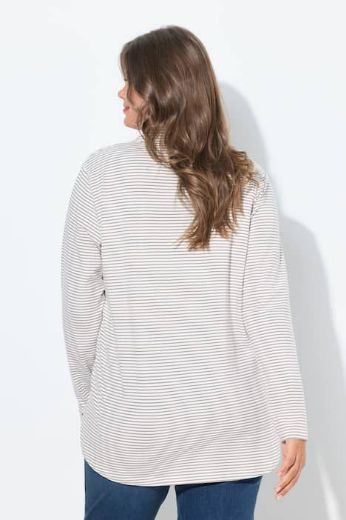 Plus size veliki brojevi Majica dugih rukana na pruge za punije