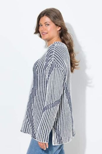 Plus size veliki brojevi Pulover dugih rukava V ovratnika za punije