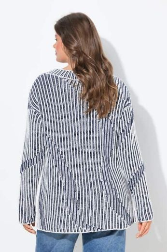 Plus size veliki brojevi Pulover dugih rukava V ovratnika za punije
