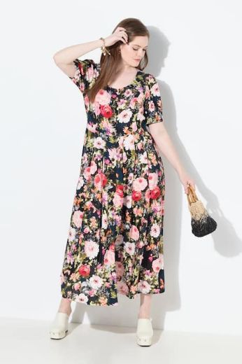 Plus size veliki brojevi Haljina maxi kratkih rukava za punije