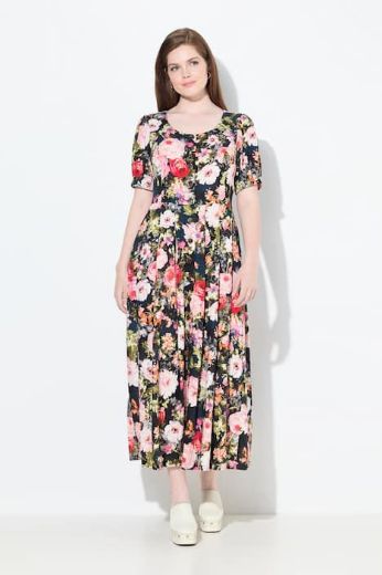 Plus size veliki brojevi Haljina maxi kratkih rukava za punije