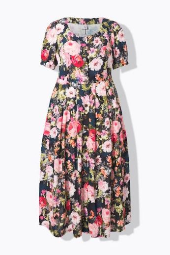 Plus size veliki brojevi Haljina maxi kratkih rukava za punije