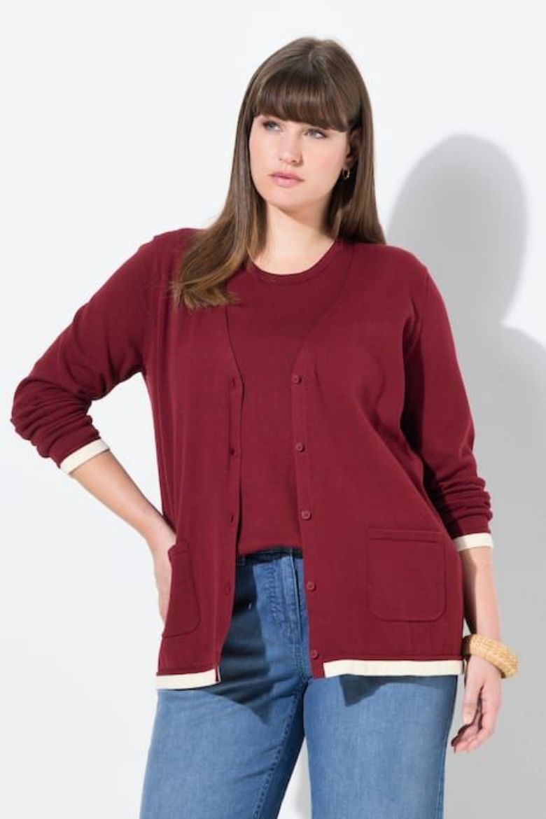 Plus size veliki brojevi Kardigan na kopčanje za punije