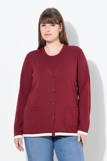 Plus size veliki brojevi Kardigan na kopčanje za punije