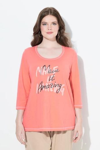 Plus size veliki brojevi Majica 3/4 rukava A kroja za punije