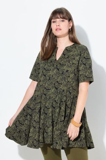 Plus size veliki brojevi Tunika kratkih rukava A kroja za punije