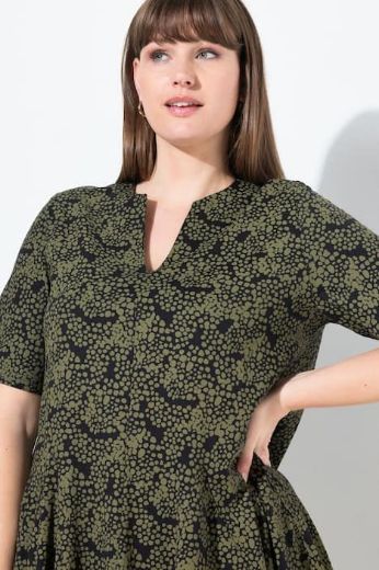 Plus size veliki brojevi Tunika kratkih rukava A kroja za punije