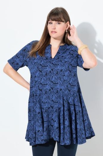 Plus size veliki brojevi Tunika kratkih rukava A kroja za punije