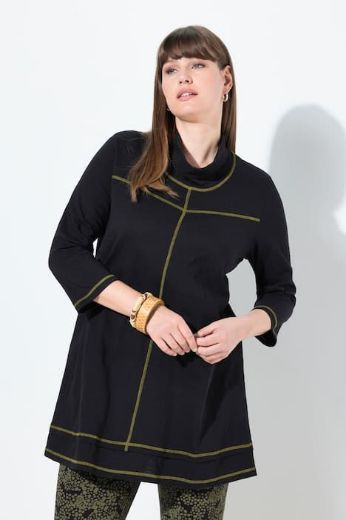 Plus size veliki brojevi Majica 3/4 rukava dužeg A kroja za punije