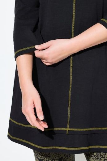 Plus size veliki brojevi Majica 3/4 rukava dužeg A kroja za punije