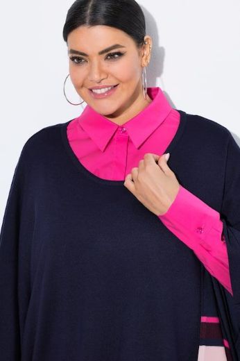 Plus size veliki brojevi Pončo okruglog ovratnika za punije