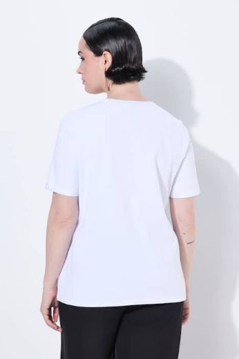 Plus size veliki brojevi Majica kratkih rukava V ovratnika za punije