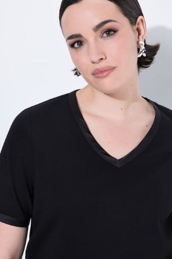 Plus size veliki brojevi Majica kratkih rukava V ovratnika za punije