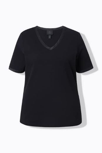 Plus size veliki brojevi Majica kratkih rukava V ovratnika za punije