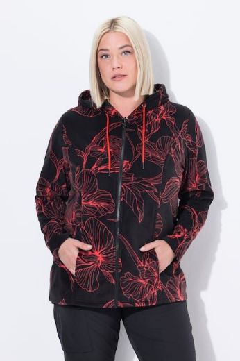 Plus size veliki brojevi Majica dugih rukava s patentnim zatvaračem i kapuljačom za punije