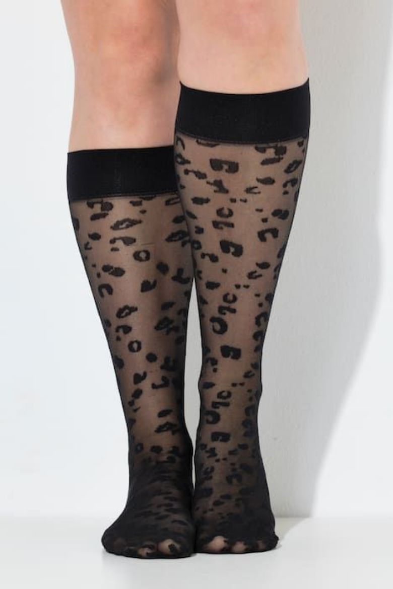 Plus size veliki brojevi Čarape s leopard uzorkom za punije