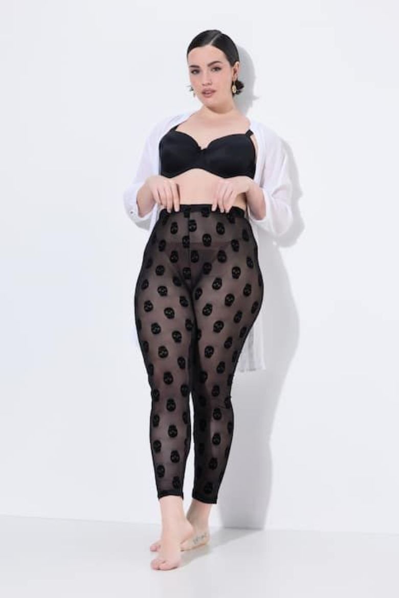 Plus size veliki brojevi Tajice mrežaste za punije