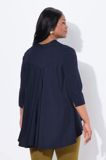 Plus size veliki brojevi Majica 3/4 rukava V ovratnika za punije