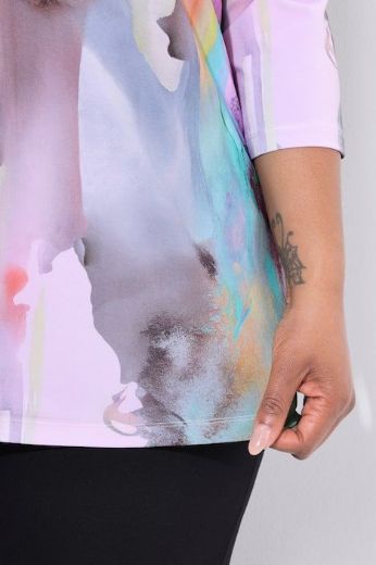 Plus size veliki brojevi Majica 3/4 rukava V ovratnika za punije