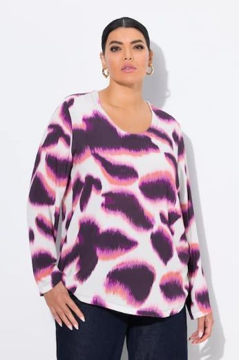 Plus size veliki brojevi Bluza dugih rukava okrugog ovratnika za punije