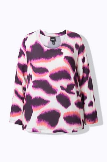 Plus size veliki brojevi Bluza dugih rukava okrugog ovratnika za punije